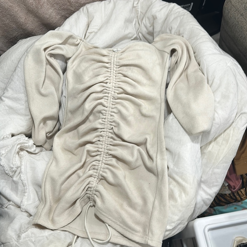 Tan scrunch dress